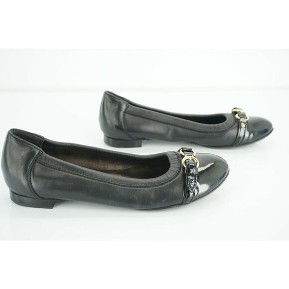 Attilio Giusti Leombruni Black Leather Cap Toe Ballet Flats Size 35 AGL Women's - Picture 9 of 9